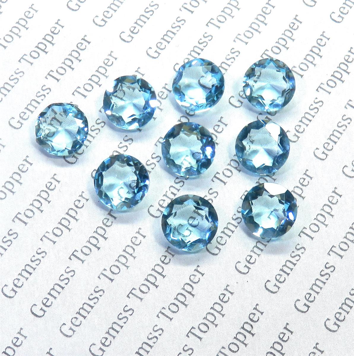 Sky Blue Topaz 10x10 mm Round Faceted